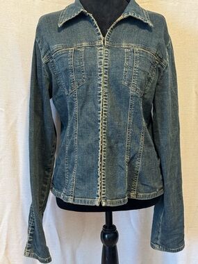 Bisou Bisou Michele Bohbot Hook Eye Denim Jacket XL